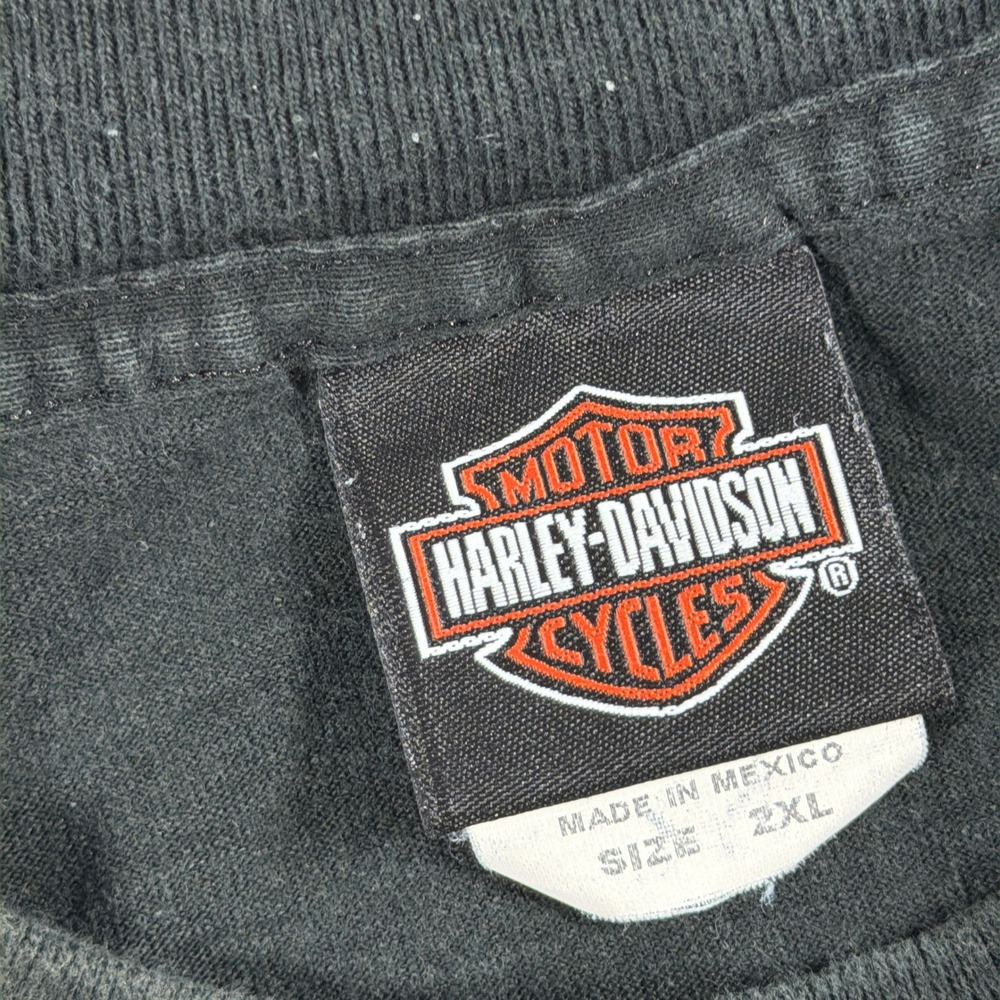 Harley Davidson Sleeveless Muscle Shirt Men 2XL Relaxed Black Biker Streetwear - Picture 3 of 9